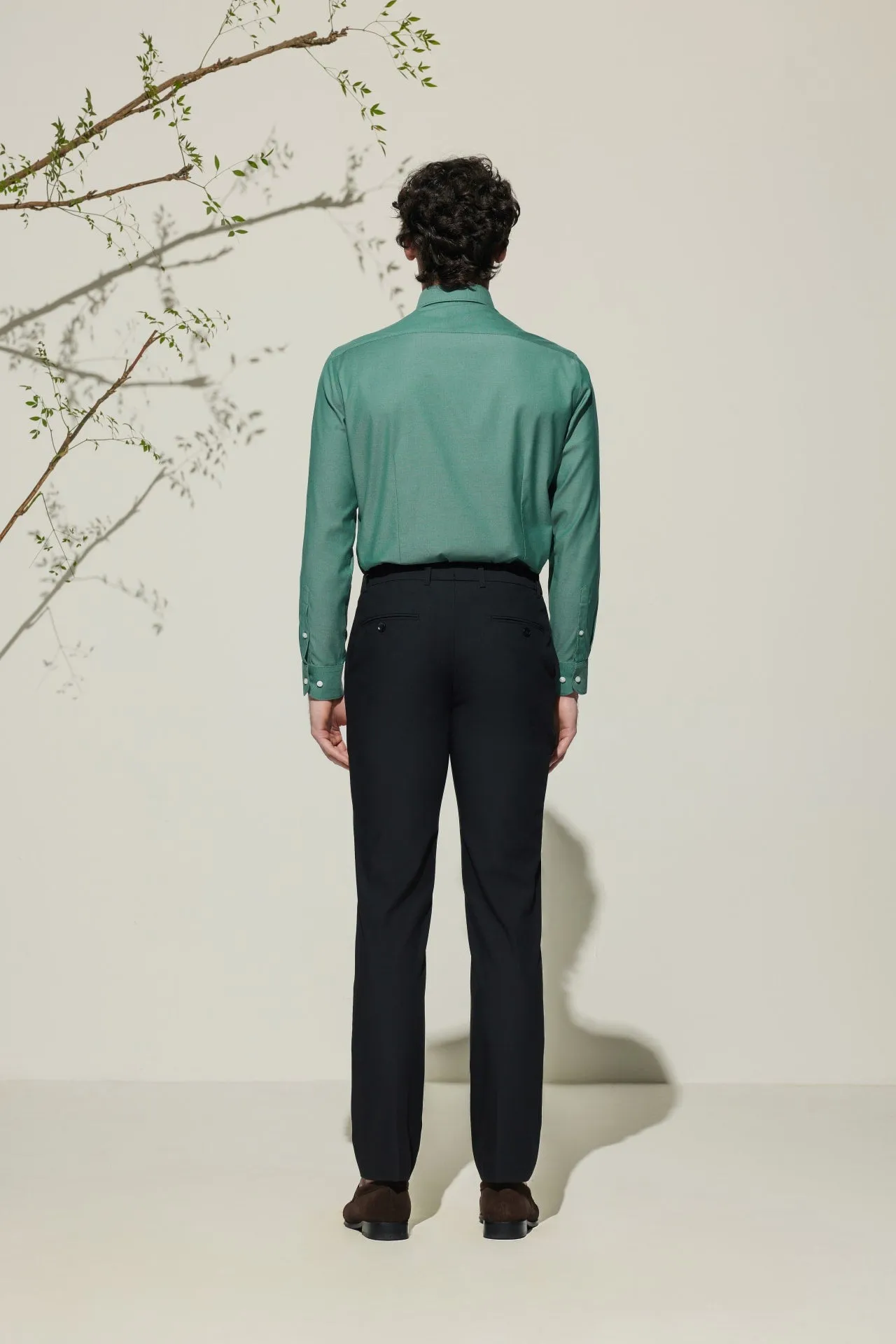 Cool Touch Multi-Way Stretch Smart Fit Plain Weave Formal Pants with Elastic Waist Band