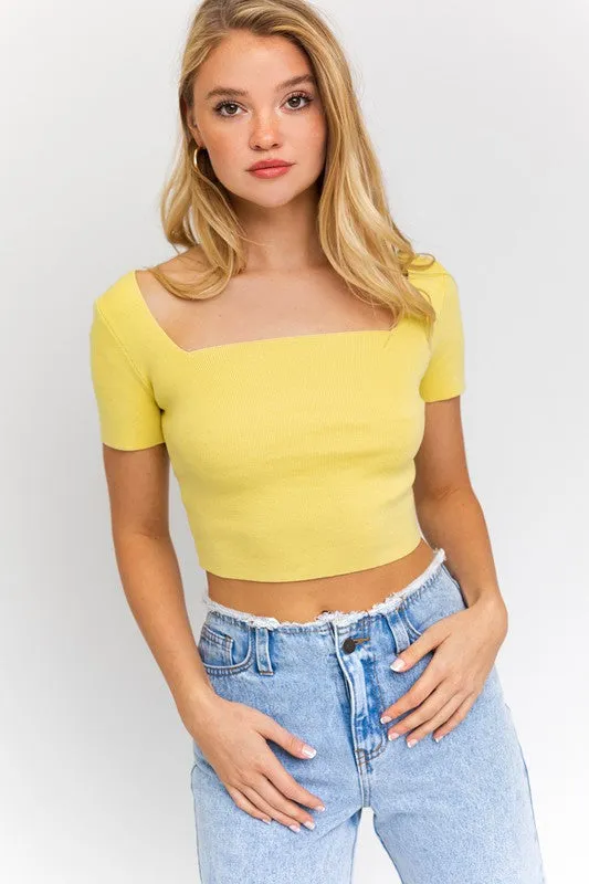 Criss Cross Knit Top