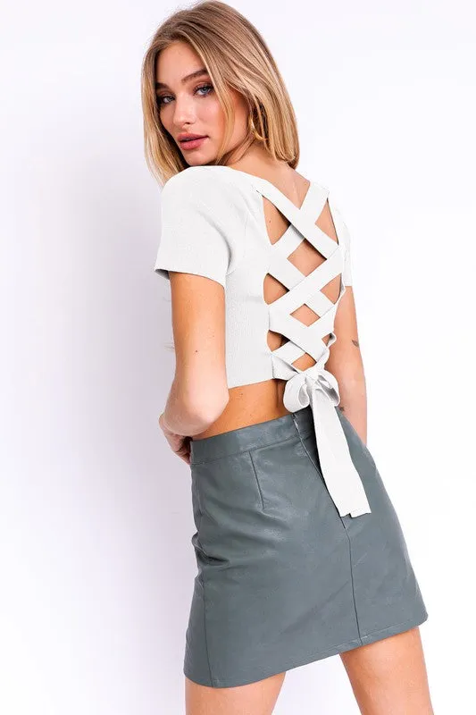 Criss Cross Knit Top