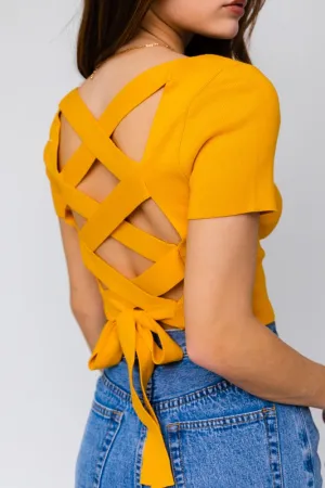 Criss Cross Knit Top