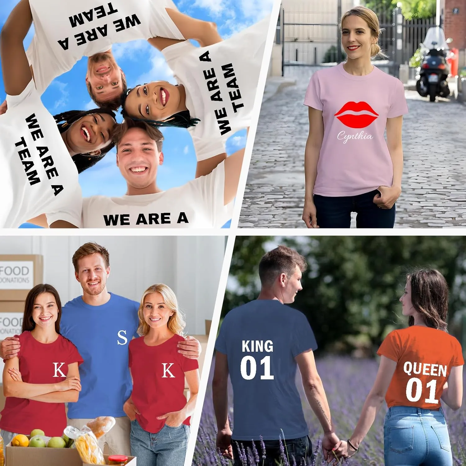 Custom T Shirts for Men Woman??Custom T Shirts Design Your Own??Personalized T Shirts Customized Tee Gifts Add Photo Logo Text