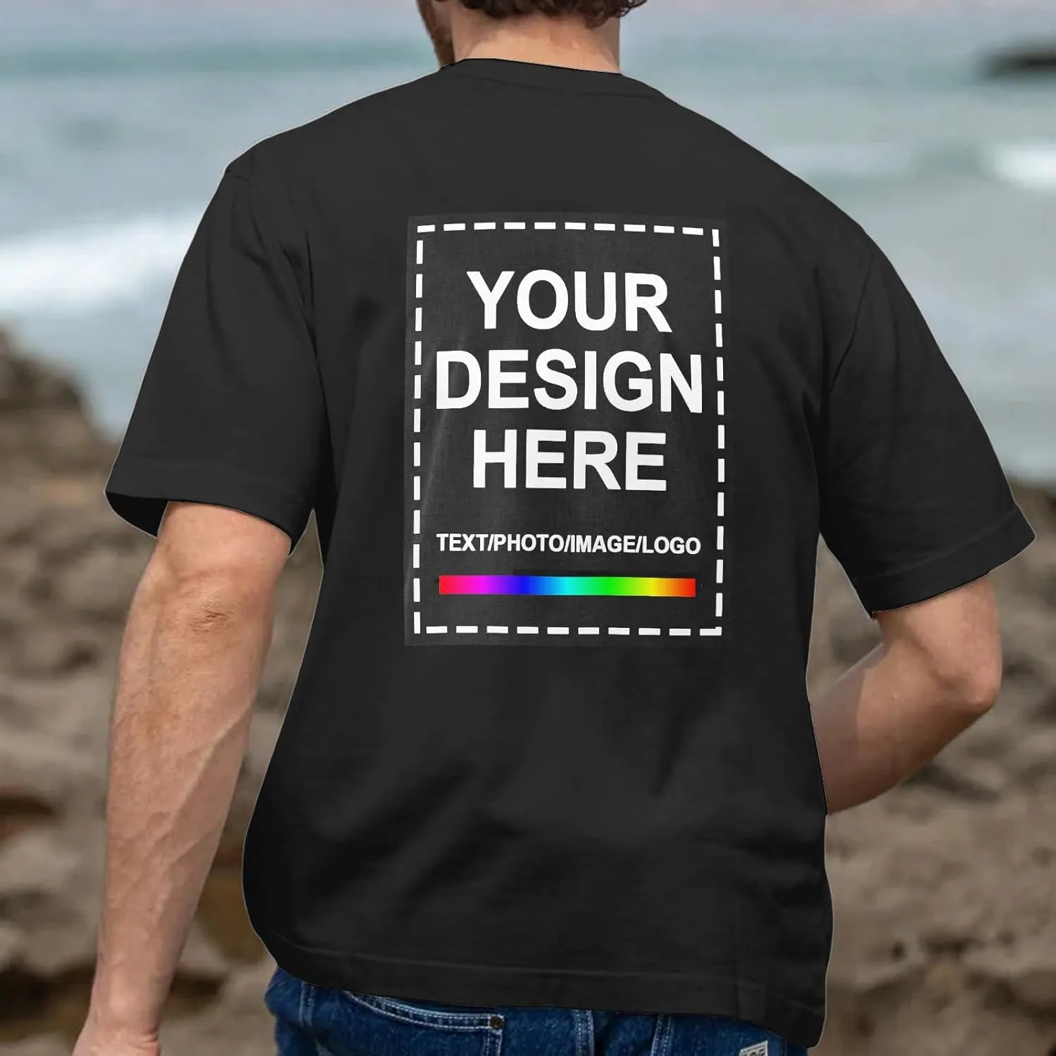 Custom T Shirts for Men Woman??Custom T Shirts Design Your Own??Personalized T Shirts Customized Tee Gifts Add Photo Logo Text