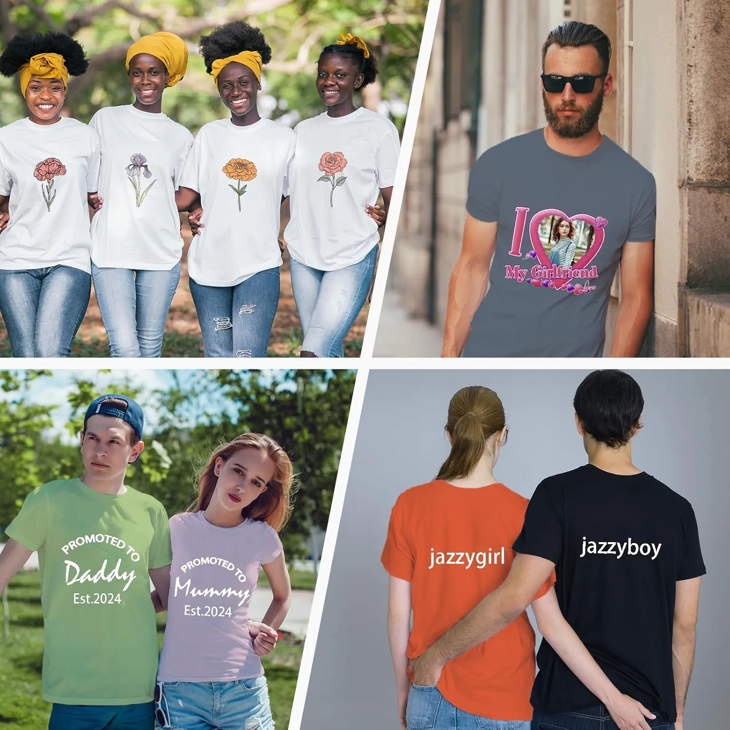 Custom T Shirts for Men Woman??Custom T Shirts Design Your Own??Personalized T Shirts Customized Tee Gifts Add Photo Logo Text