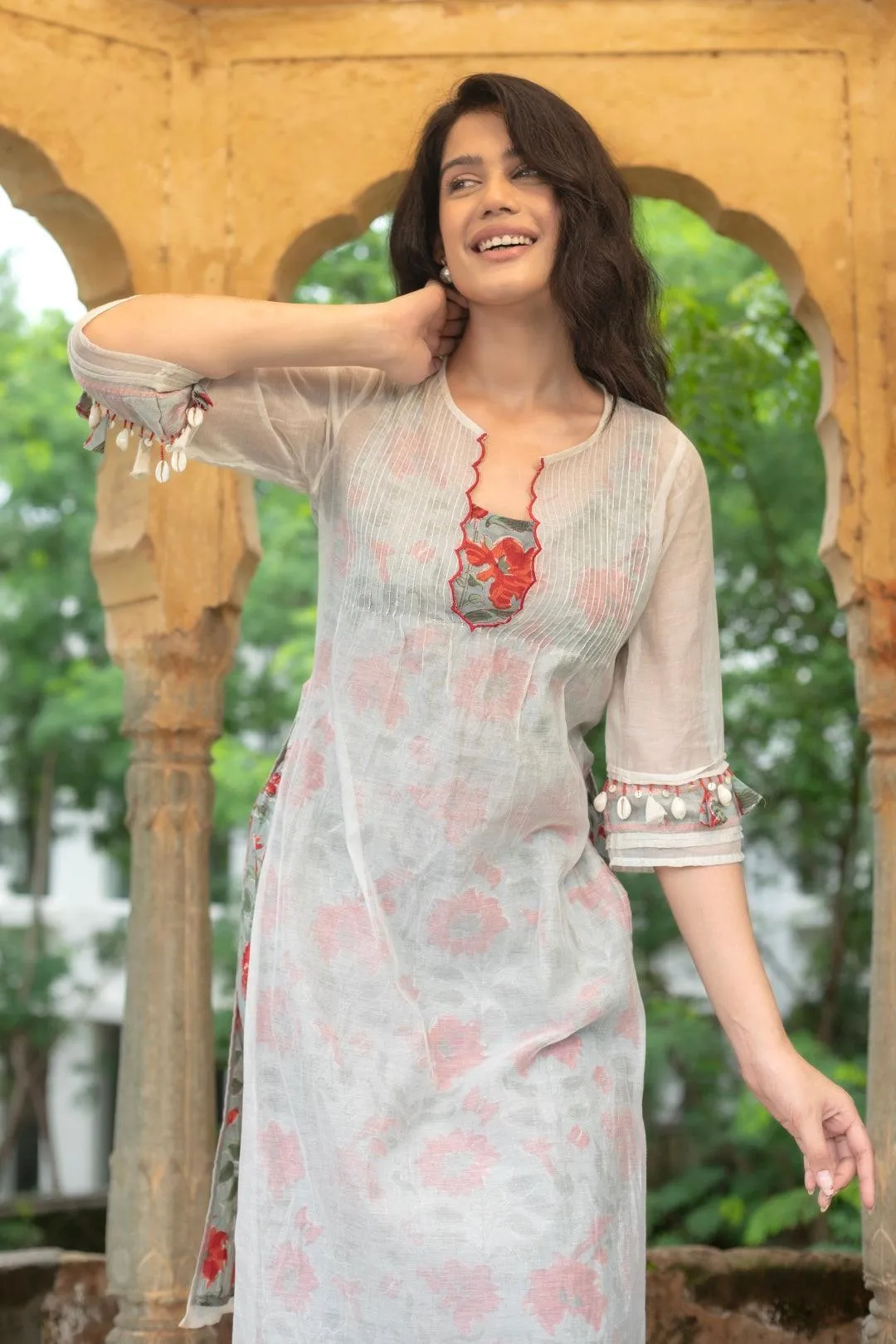 EKAM CHANDERI KURTA SET