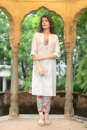 EKAM CHANDERI KURTA SET