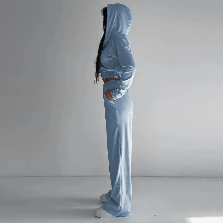 Elastic Short Jacket&Pants Casual 2Pcs