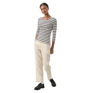 Emel T-Shirt in Navy & White Stripes