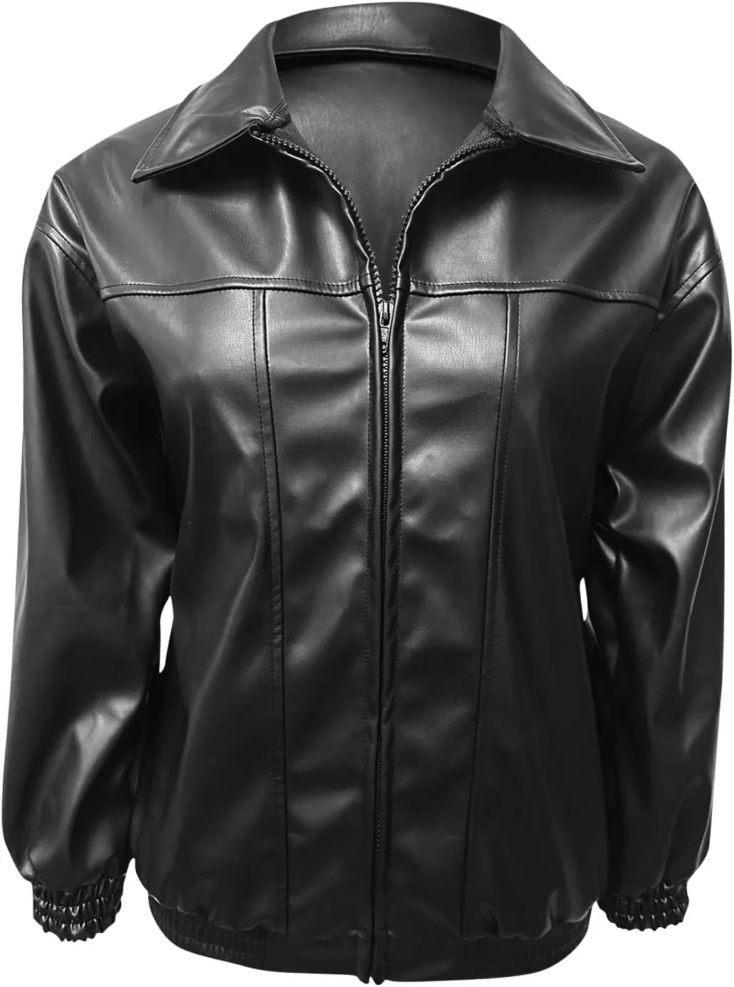 Faux Leather Jackets For Women Trendy Casual Long Sleeve Motorcycle Jackets Oversized Lapel Suede Bomber Jackets