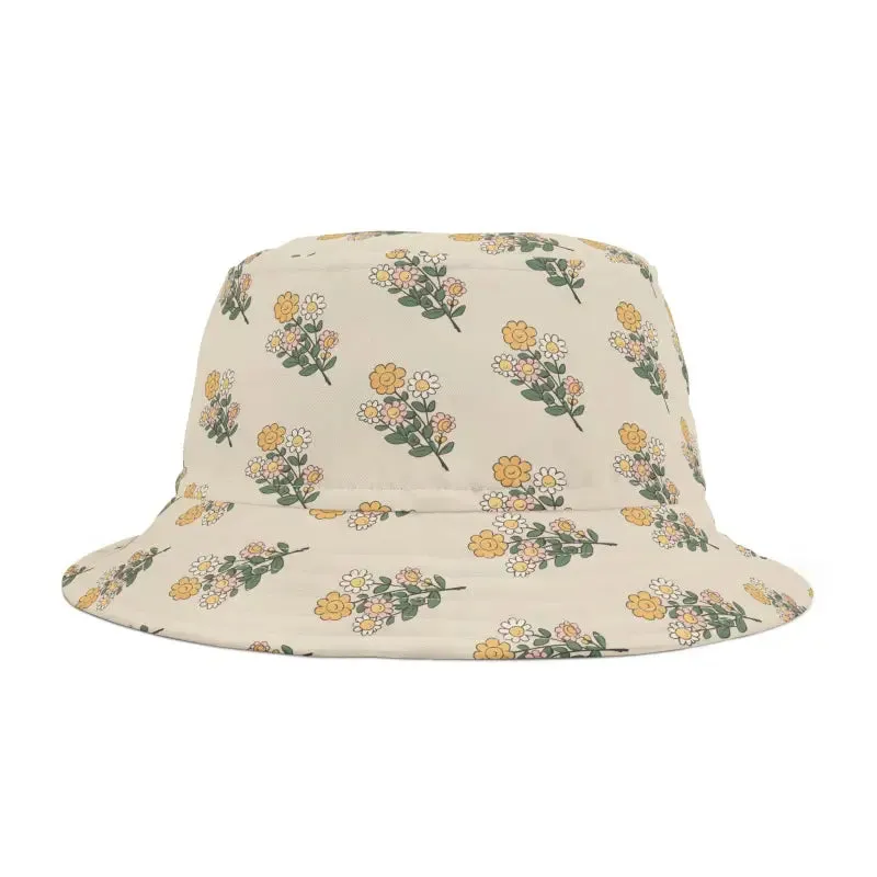 Floral Bucket Hat Simple Flowers Chic