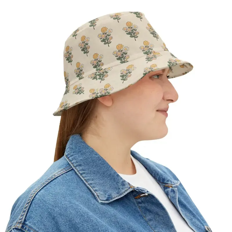 Floral Bucket Hat Simple Flowers Chic