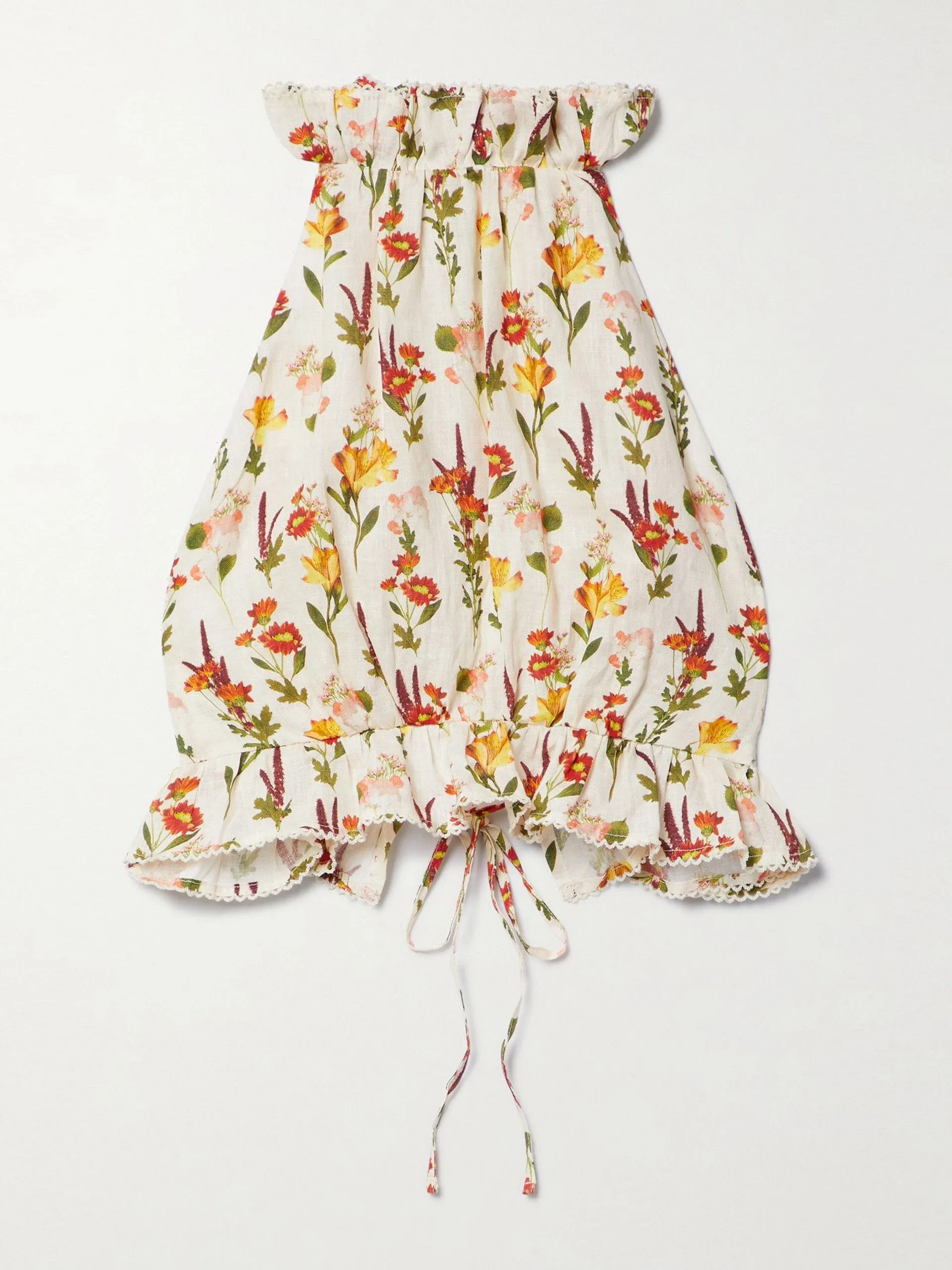 Floral print cropped halterneck top