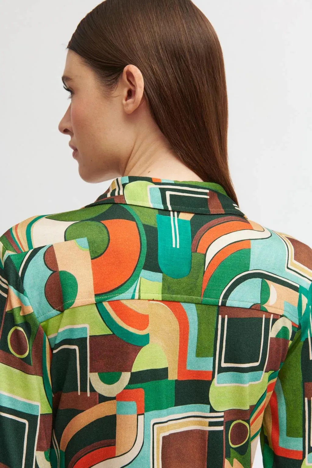 Freya Multicoloured Shirt with Collar and Button Detail