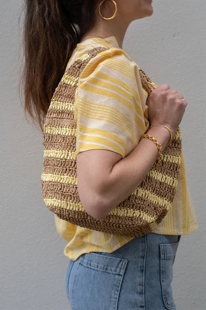 Garance Vegas Yellow Striped Blouse