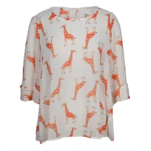 Giraffe Standing All-Over Women's Blouse