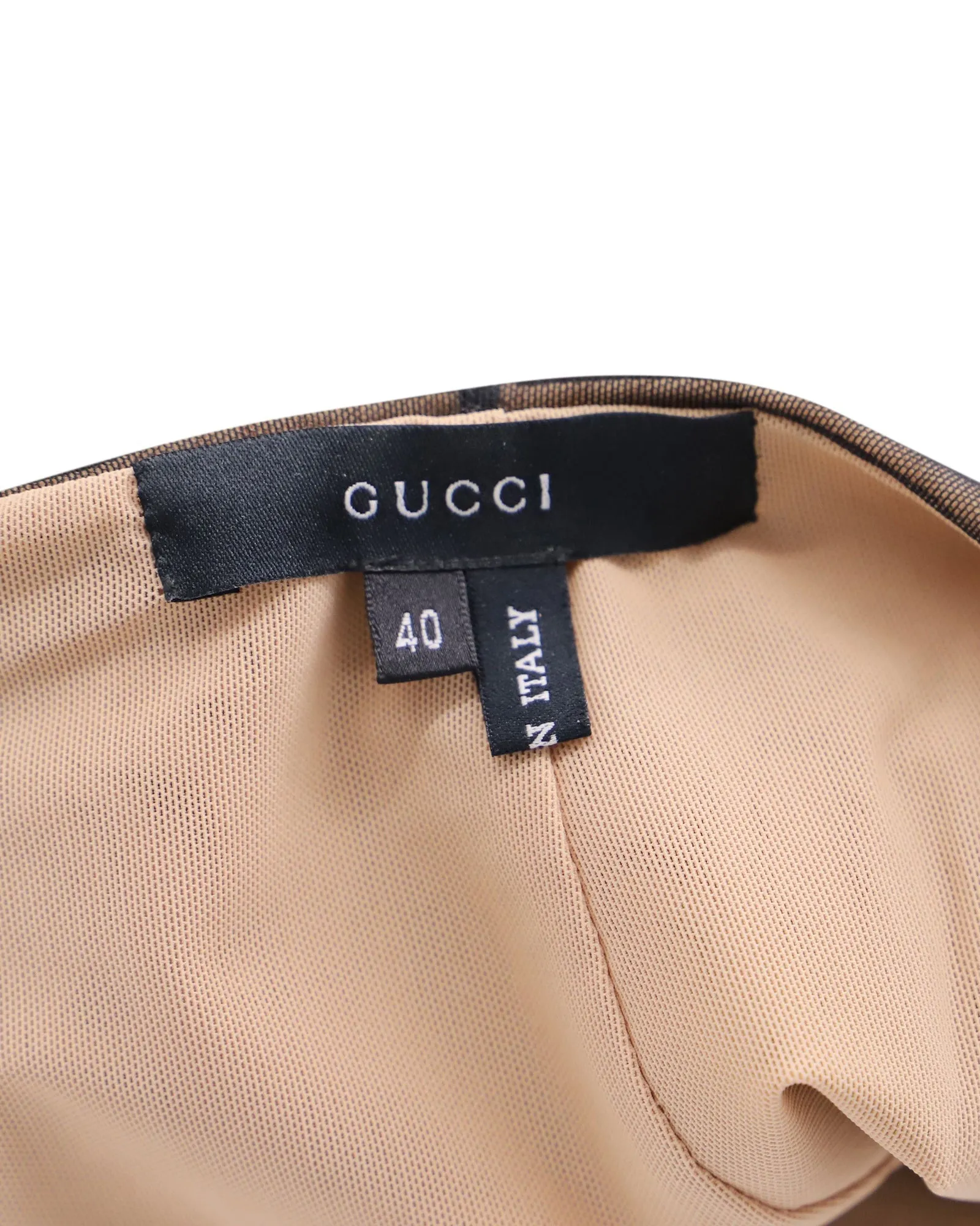 Gucci Mesh Pencil Skirt in Black Polyamide