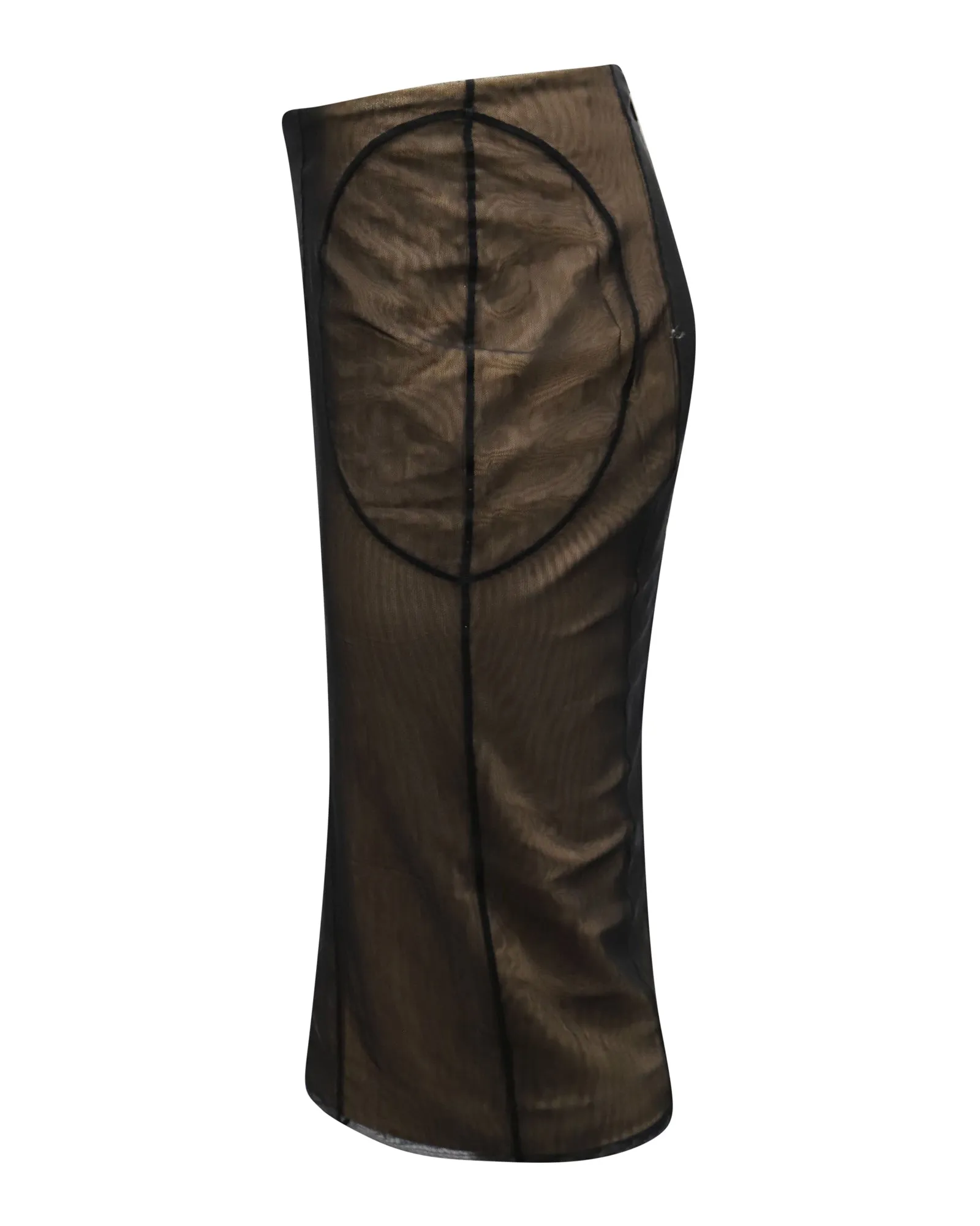 Gucci Mesh Pencil Skirt in Black Polyamide