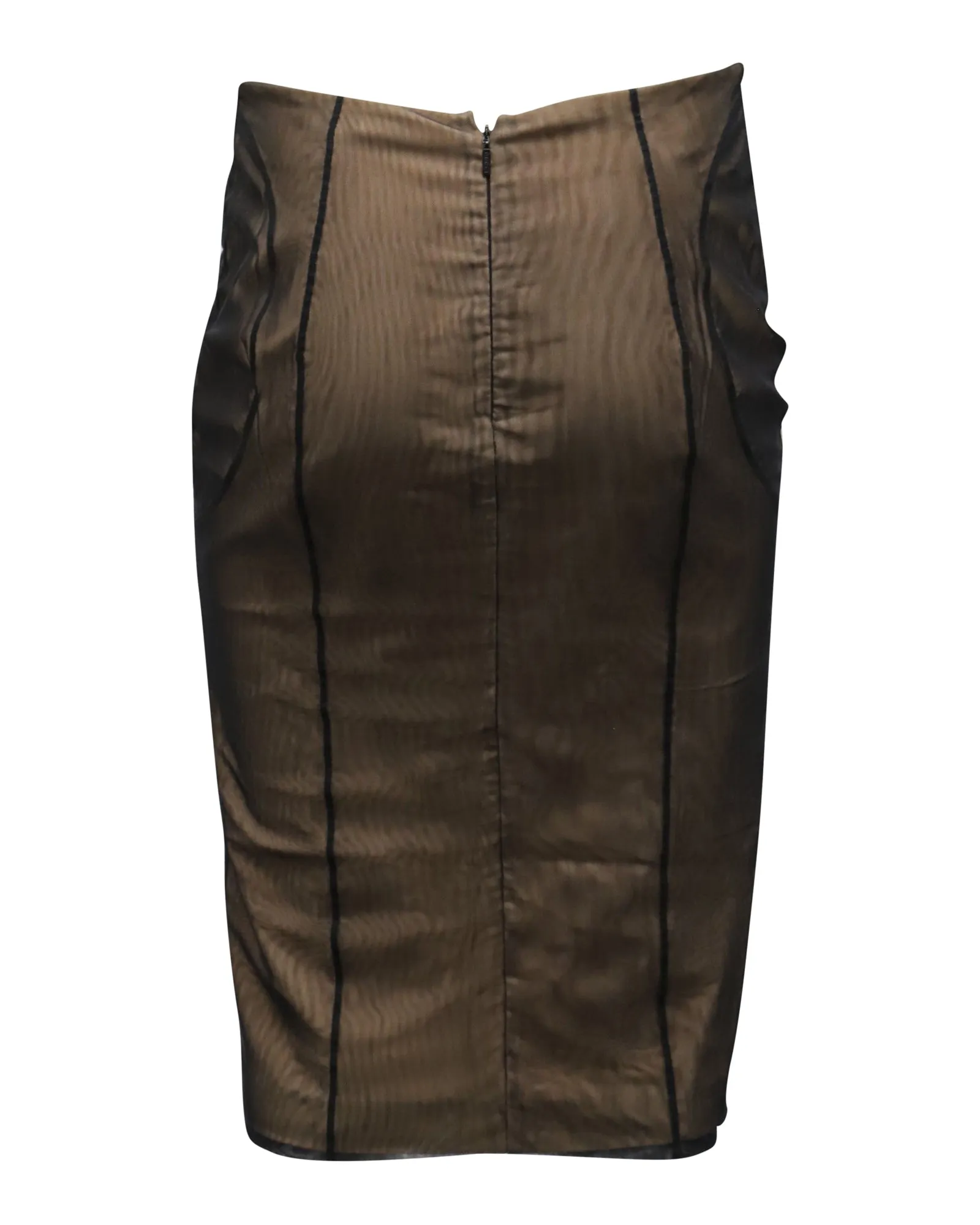 Gucci Mesh Pencil Skirt in Black Polyamide