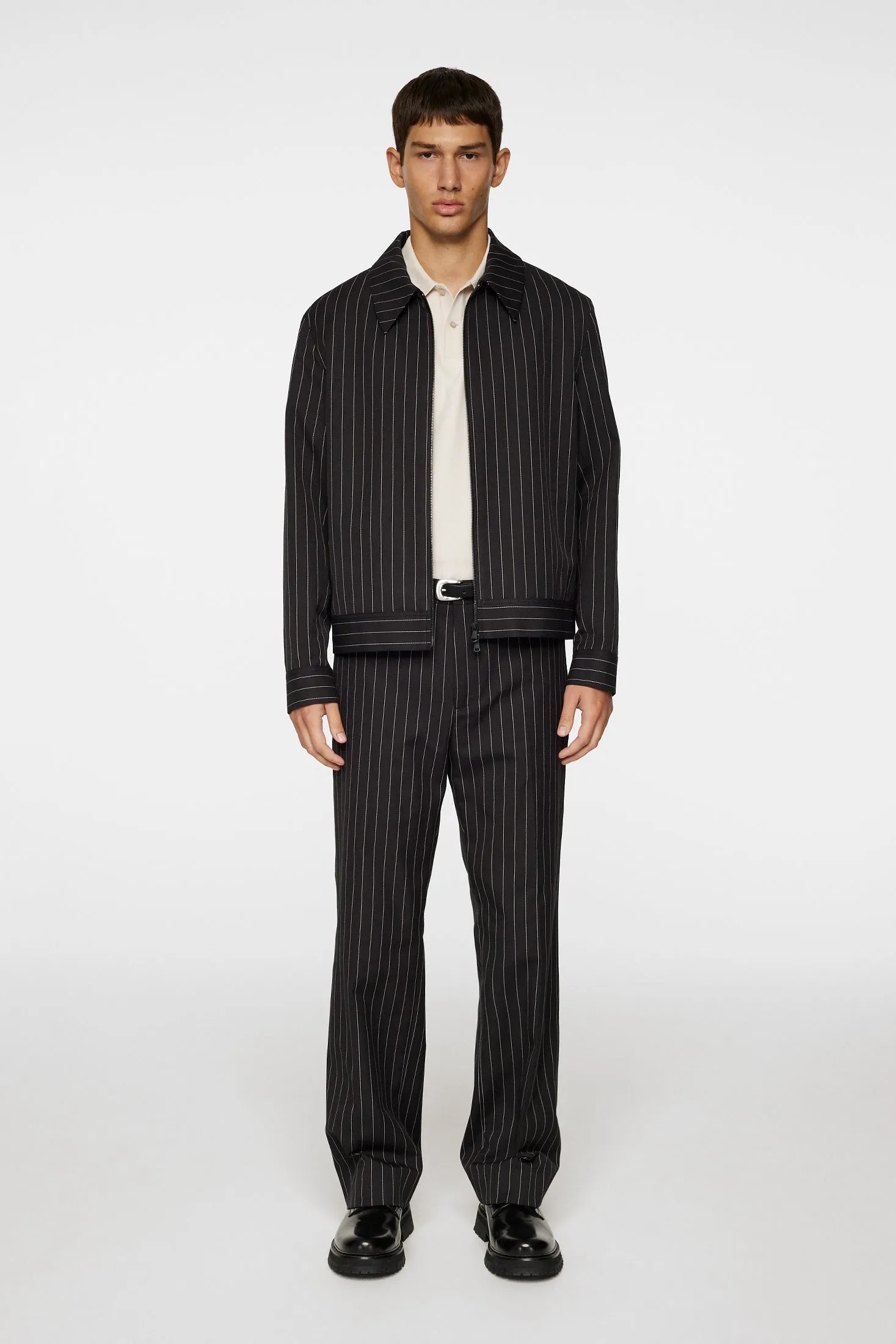 Haij Pin Stripe Pants / Black