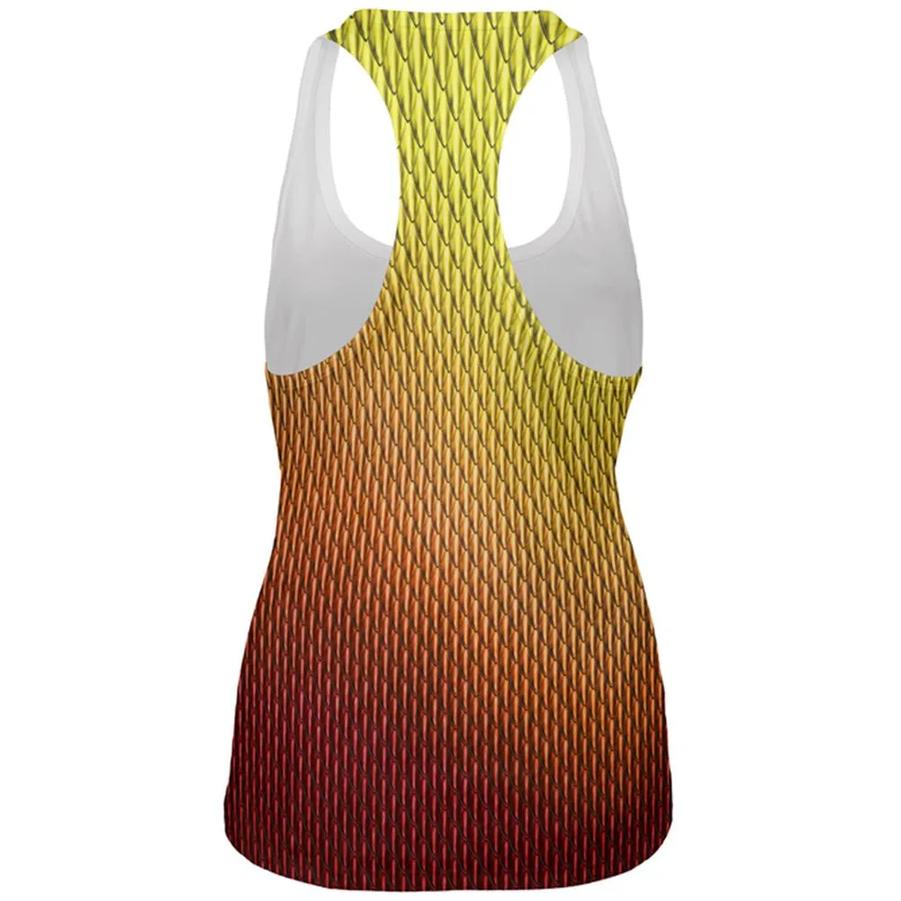 Halloween Red Fire Dragon Scales Costume All Over Womens Work Out Tank Top