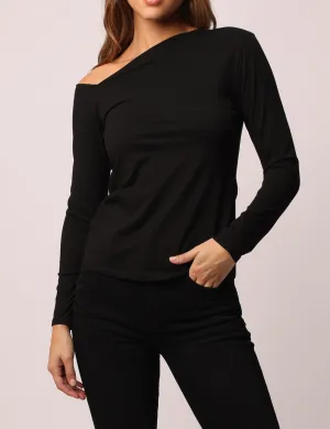 HONOR OFF SHOULDER TOP BLACK
