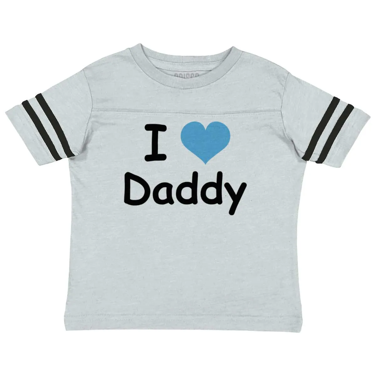 I Heart Daddy Toddler Football Jersey Tee