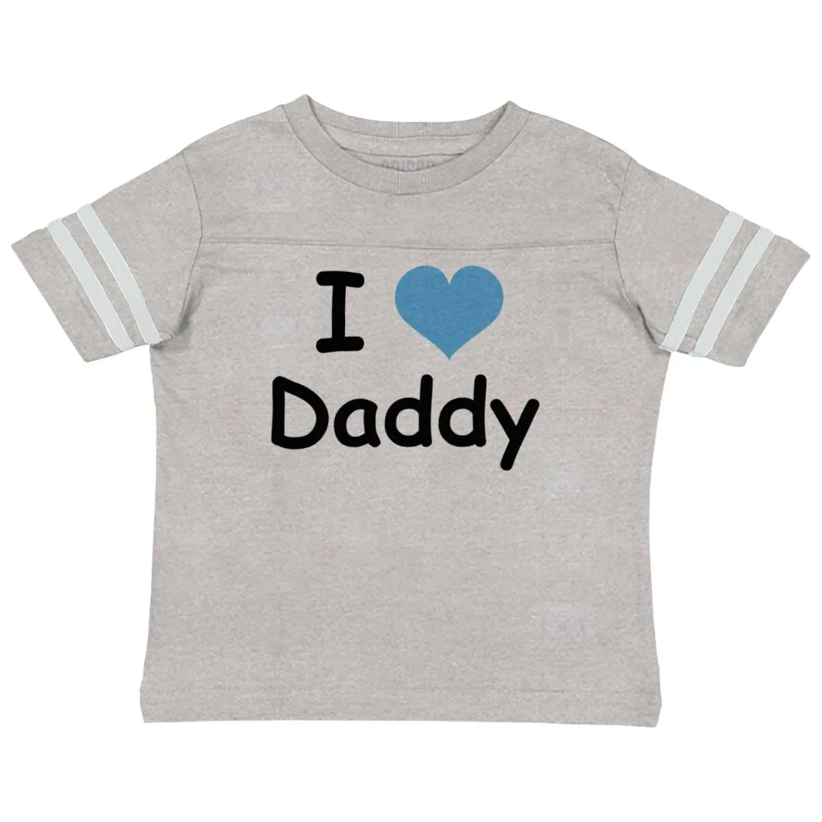 I Heart Daddy Toddler Football Jersey Tee