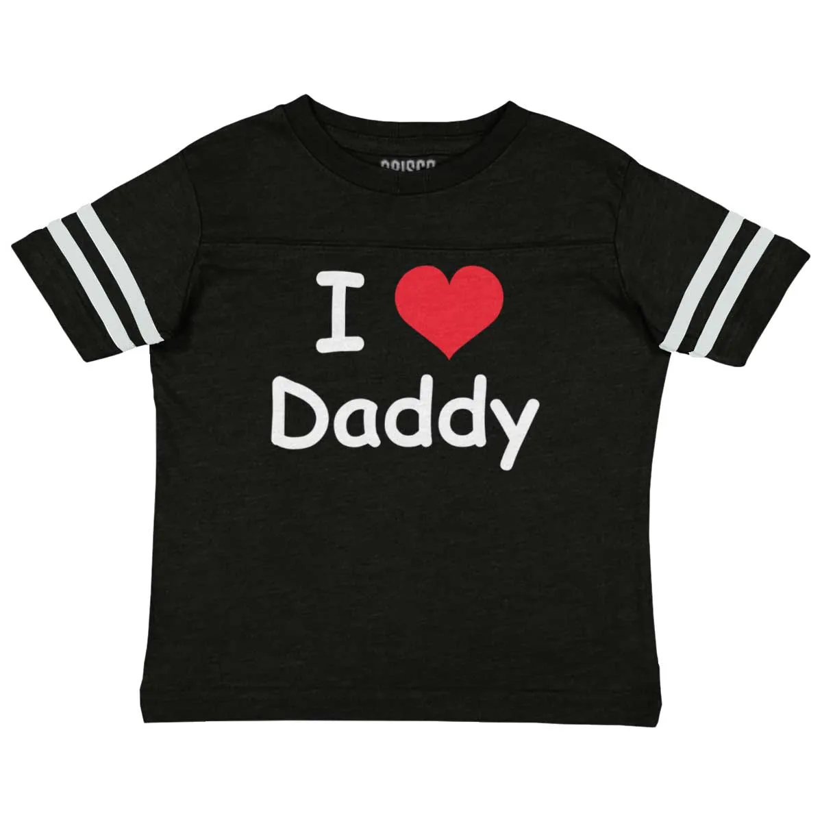 I Heart Daddy Toddler Football Jersey Tee