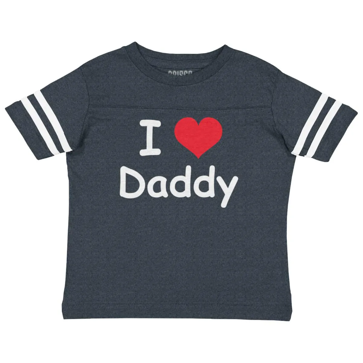 I Heart Daddy Toddler Football Jersey Tee