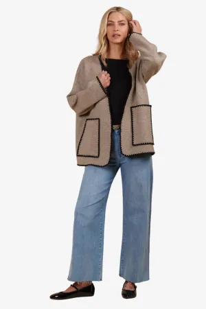 Isle of Mine - Athena Cardigan - Taupe