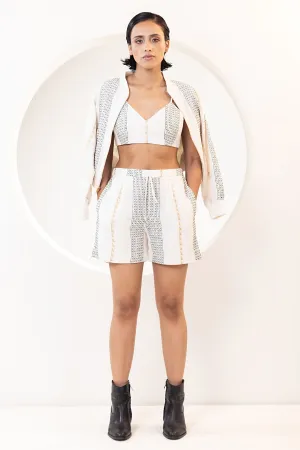 Ivory Handwoven Cotton Bralette