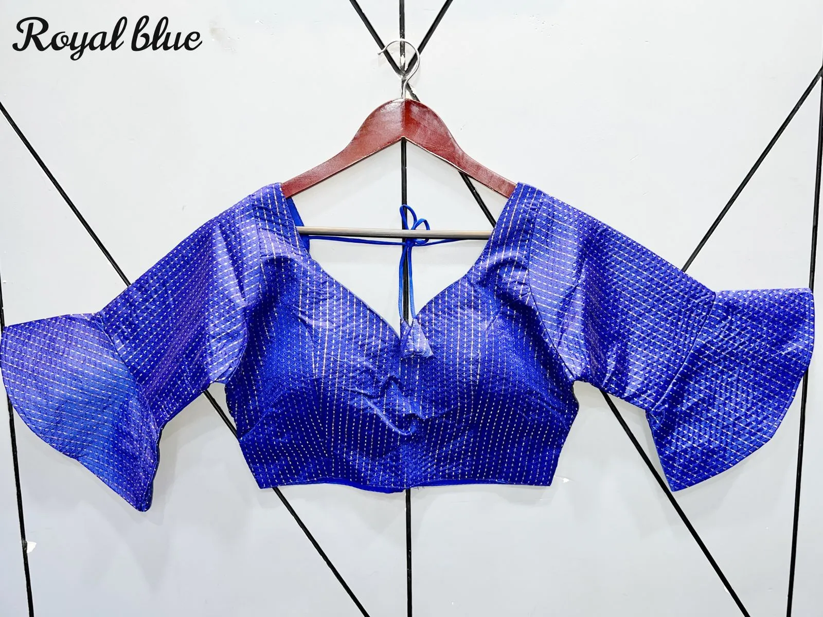 Jacquard Bell sleeves blouses