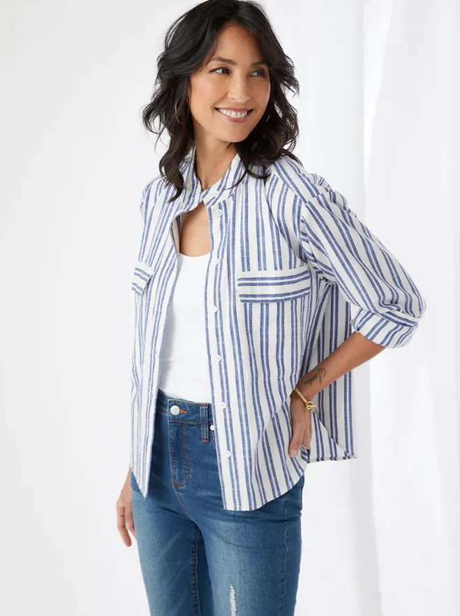 Karen Kane Keep It Interesting Shirt Jacket