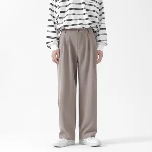 [Korean Style] 2 Colors Semi-Wide Full Length Pants