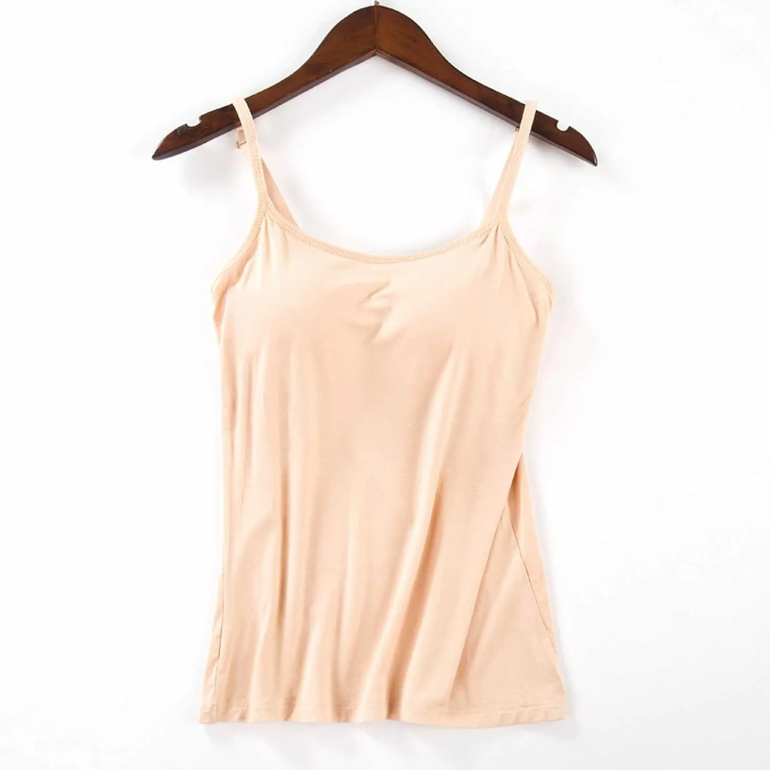 LCMTWX Camisole Tops For Women With Chest Pad Bra One Undershirt Padded Tank Tops For Women White Camisole Tops Women
