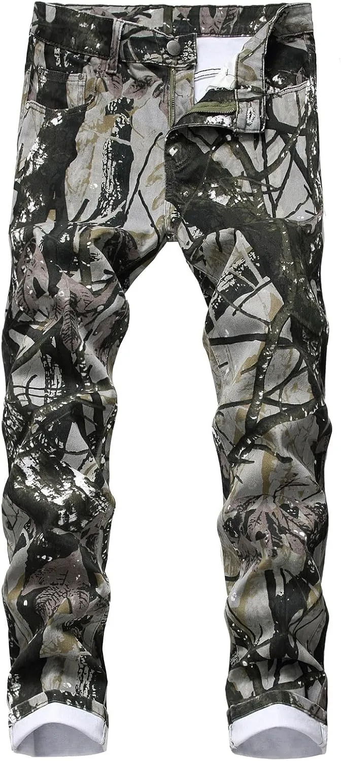 Leg Men's Pants Plus-Size Street Hip Hop Loose Work Long Trousers Jeans Pants Mens Jeans Men Jeans Regular Fit Jeans