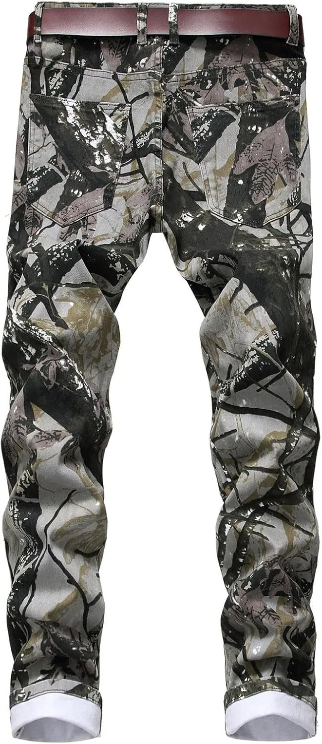 Leg Men's Pants Plus-Size Street Hip Hop Loose Work Long Trousers Jeans Pants Mens Jeans Men Jeans Regular Fit Jeans