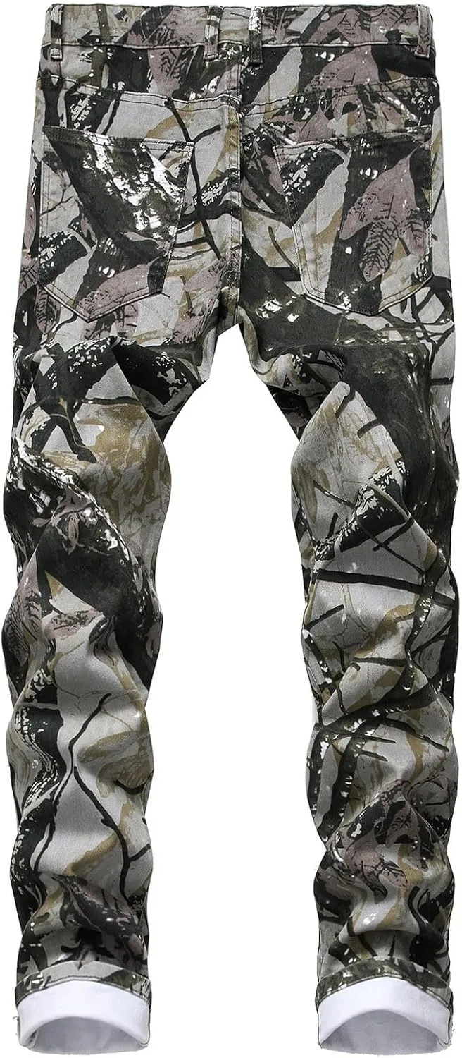 Leg Men's Pants Plus-Size Street Hip Hop Loose Work Long Trousers Jeans Pants Mens Jeans Men Jeans Regular Fit Jeans