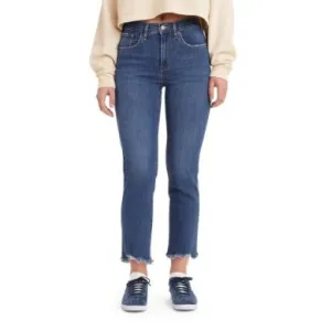 Levi Women's 724 High Rise Straight Crop Jeans - Chelsea On The Bias (Dark Wash)