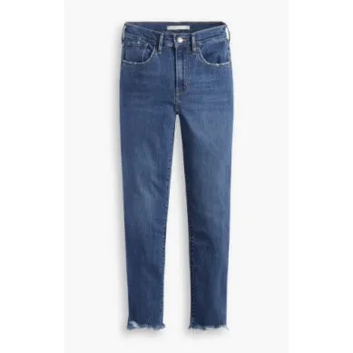 Levi Women's 724 High Rise Straight Crop Jeans - Chelsea On The Bias (Dark Wash)