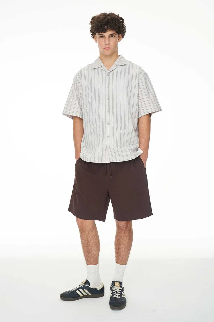 Lin-In Stripe Party Shirt | Grey