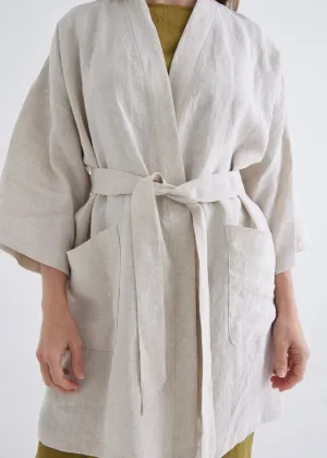Linen Robe in Natural