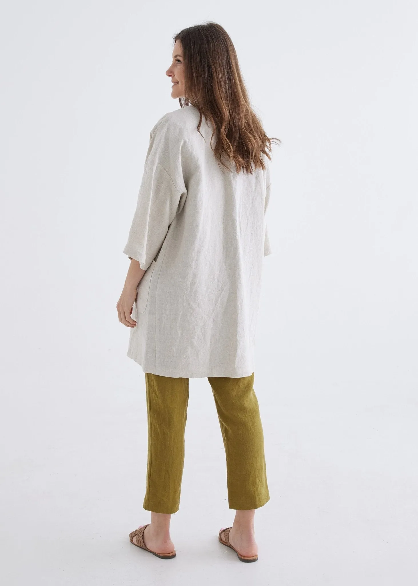 Linen Robe in Natural