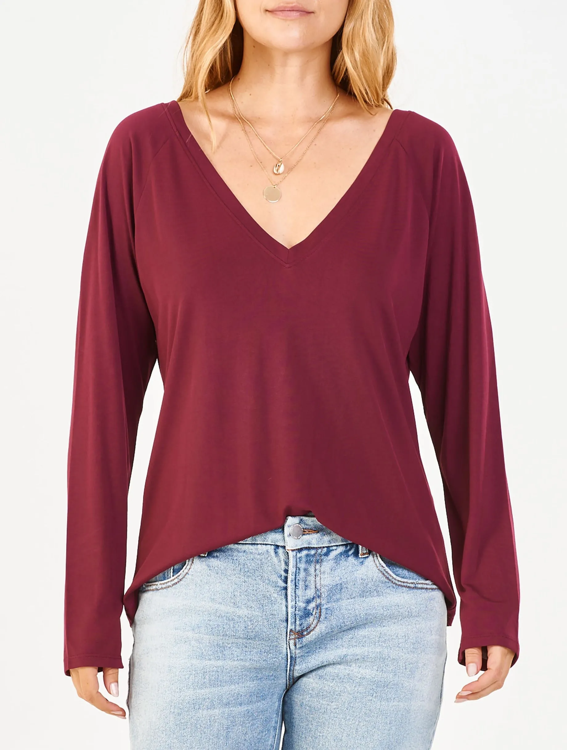 LIV MODAL TOP TAWNY PORT