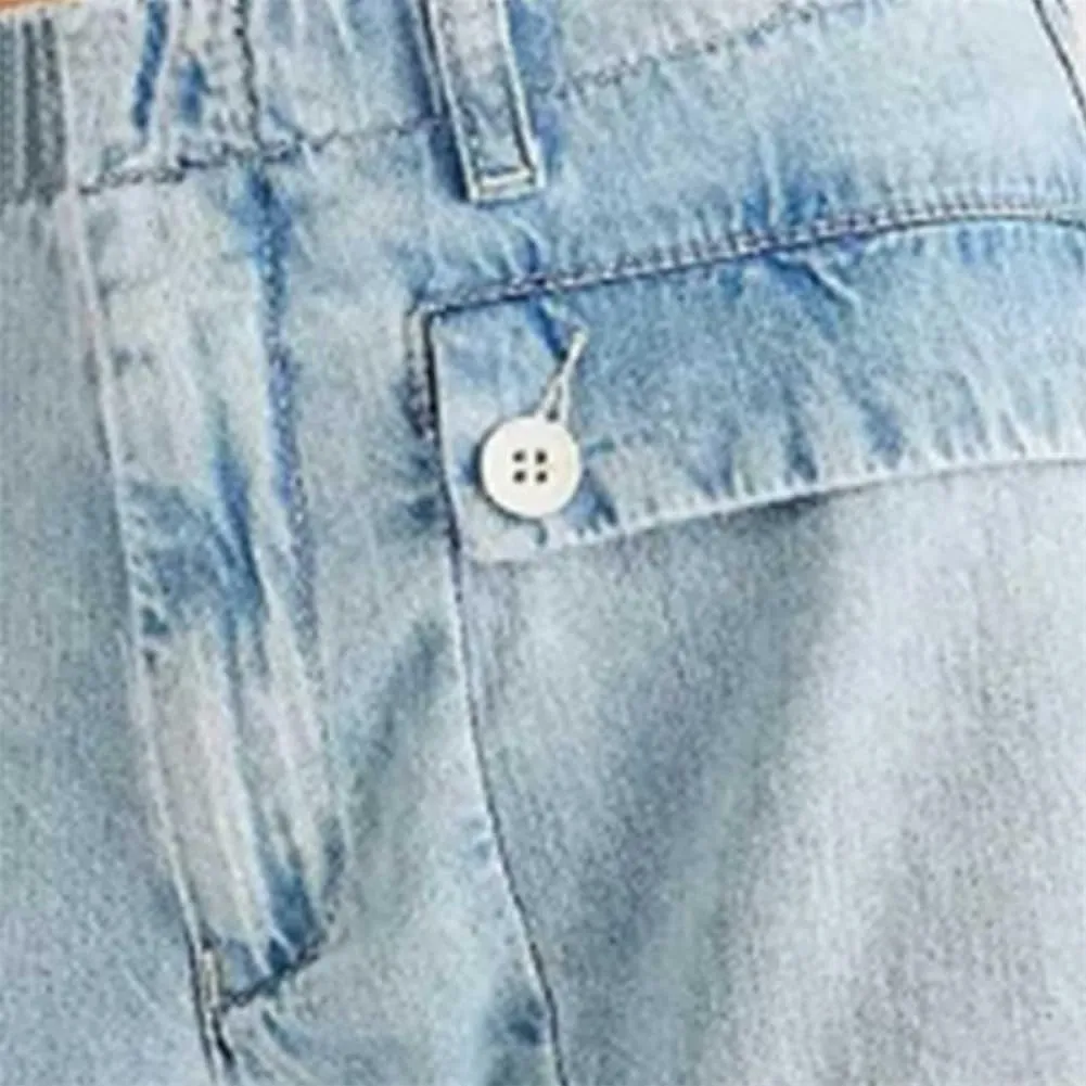 Lotus Tube Jeans, Freelady Lotus Jeans Barrel Jeans Women Casual Loose Fitting Mid Waist Ruffle Jeans