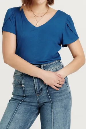 MADDIE RIB TOP NIGHTFALL