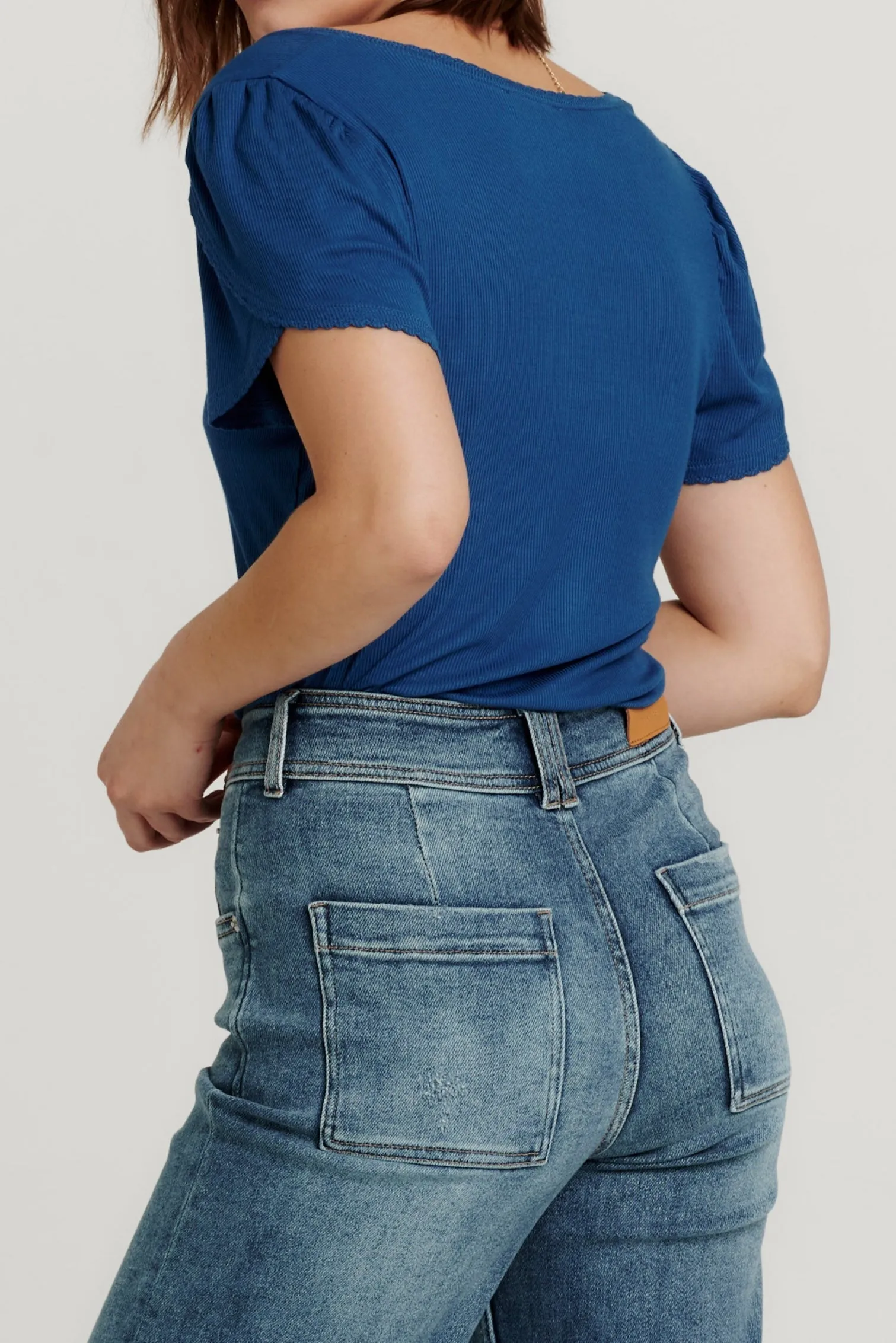 MADDIE RIB TOP NIGHTFALL