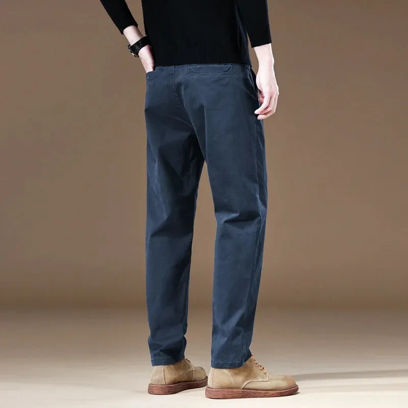 Men Harem Pants Dark Blue Loose Fit Stretch Casual Pants Patchwork Men's Clothing Full Length Trousers Baggy High Quality Brand