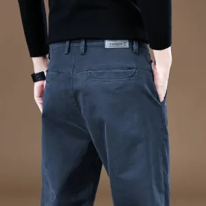 Men Harem Pants Dark Blue Loose Fit Stretch Casual Pants Patchwork Men's Clothing Full Length Trousers Baggy High Quality Brand
