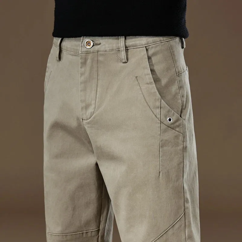 Men Harem Pants Dark Blue Loose Fit Stretch Casual Pants Patchwork Men's Clothing Full Length Trousers Baggy High Quality Brand