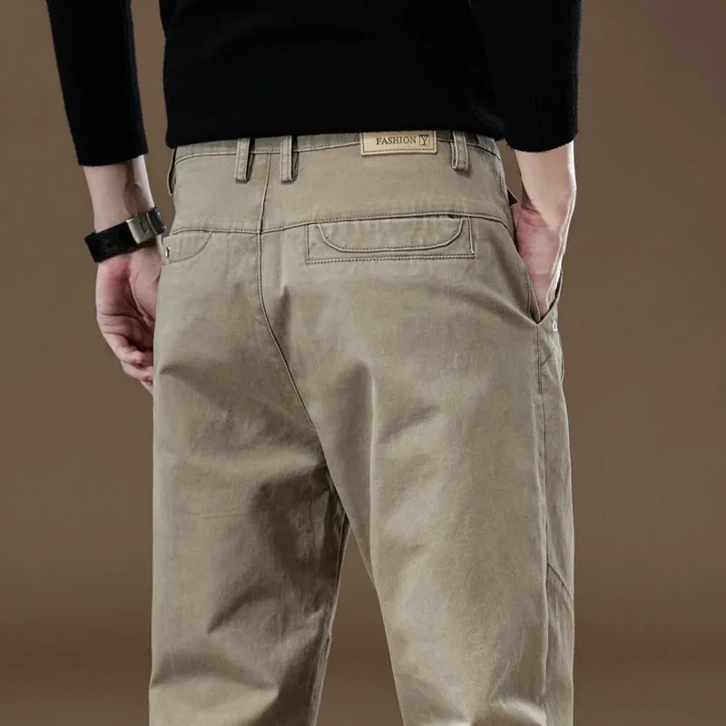 Men Harem Pants Dark Blue Loose Fit Stretch Casual Pants Patchwork Men's Clothing Full Length Trousers Baggy High Quality Brand